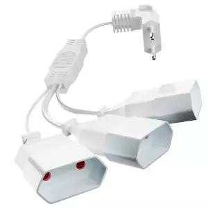 EU 90도 남성-여성 전원 연장 케이블 3가지 방법 AC 콘센트 연장 코드 소켓 유형 C PC용 전원 분배기 케이