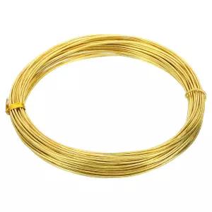 파티킬 하프 하드 황동 와이어 1Pcs 18게이지/1.0mm 직경 10m/32.8피트 주얼리 제작 정원 식물용 순수 공예