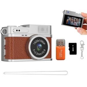 미니 키체인 카메라, 1080P 2MP 레트로 디지털 카메라 - 작은 휴대용 소형 32GB 메모리 카드가 있는 빈티지 컴팩트 마이크로 비디오 , 학생, 여행, 업무용