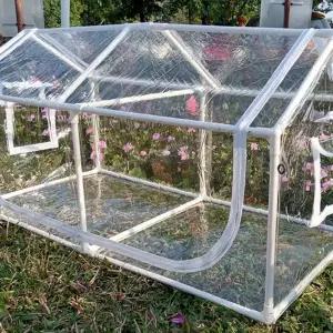 야외 강아지집 방풍커버 보온 케이지 실외 투명 견사