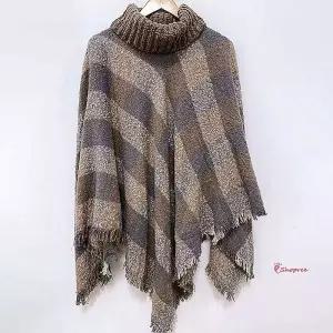 여성용 가디건 망토 케이프 숄 하이넥 담요 숄가디건bcd409