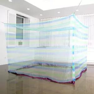 솔표 블루모기장 (중대) 사각침대텐트 차단 천장형 텐트형 설치 원형 침실