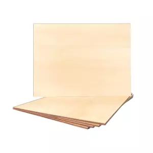 5팩 미완성 배스우드 시트 12x16x3 /16인치 두꺼운 합판 보드 나무 직사각형 패널 커팅 불타는 DIY 공예용