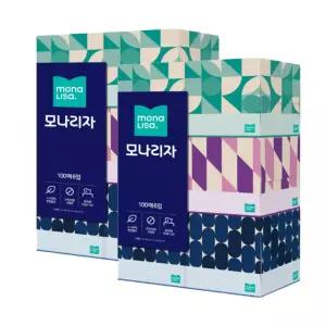 모나리자 미용티슈 미니 각티슈 100매 6입x2팩각 갑티슈 사각 휴지 곽휴지 고급각 깨끗한나라 잘풀리는집