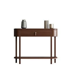 폭좁은 콘솔 미니 입식 테이블 원목 선반 탁자