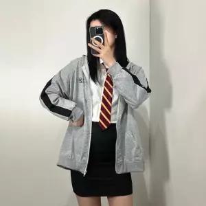 [라일리의류] Rly 오버핏 배색 후드 집업 빅사이즈 학생 교복 매치