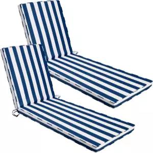 이헤카드 차이즈 라운지 쿠션 야외 세트 2 71 x22 x3 파티오 의자 가구 수영장 잔디용 세탁 가능 커버 포함