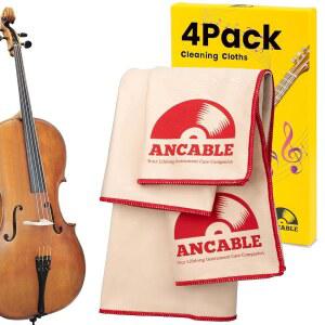 첼로 청소용 4팩 악기 천, 바이올린 극세사 퀵 클린 폴란드 키트 기타 트럼펫 색소 전문가용 관리, 애호가용 3사이즈 1x10 2x12 1x12*16인치