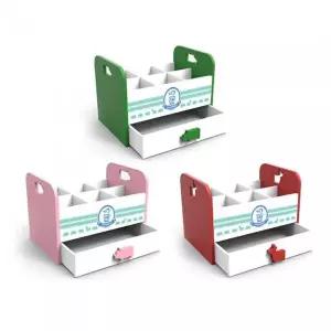 [골드스마일]애니티 우드애니티서랍 코뿔소커피정리함 그린 TB603G 개(1개입)