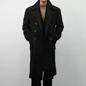 [osjarak]남성 겨울 캐시미어 더블 버튼 투포켓 울 롱코트_P414717662
