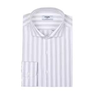 레노마셔츠 23 S/S 린넨혼방 런닝 스트라이프 슬림핏 RNSSL0-132-GY