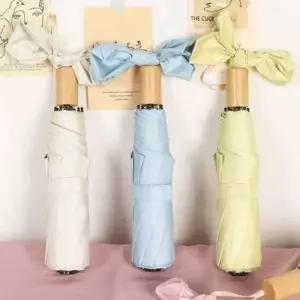 우양산 경량 4단 햇빛차단 휴대용 여성 방수 파스텔 WFIQN4V