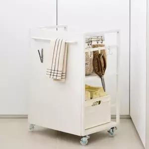 한샘 재크 히든 수납 트롤리 바퀴 이동형 카트