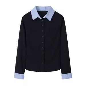 [하프클럽/미니멈 에브리데이]스트라이프 배색 레이어드 가디건 (EB3CK023D)