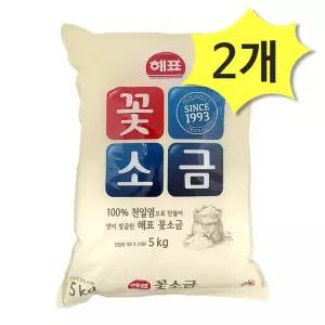 천일염 꽃 가는 사조대림 요리용 굵은 5kg 2개 간수뺀 김장 x 해표