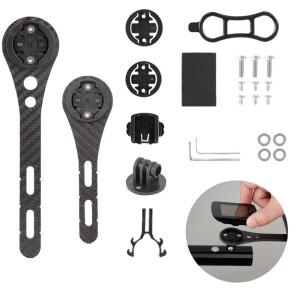 [호환품]자전거 컴퓨터 거치대 탄소 섬유 도로 스톱워치 속도계 마운트 확장 브래킷 가민 호환 브라이튼 와