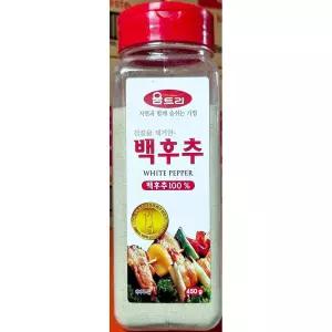 백후추(가루 움트리 450g)백 추분 백가루 가루백 흰추 흰가루 업소용 흰색