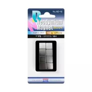 [퍼니메이커]FOB 네오디움자석 블리스터 ND-16 사각 11x11mm 8개입 사무용품 문구 학용품 노트 공책