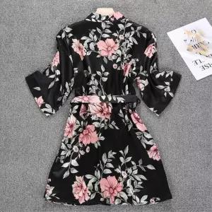 예쁜 꽃무늬가운 여자골프가운 플라워로브 사우나용품