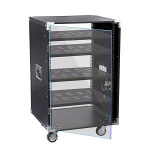 음향 수납장 오디오 콘솔 나무 흰색 이동식 스탠드 프레임 거치대 전력 16u