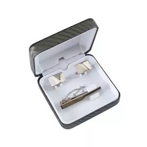 SASF23007 SG 넥타이핀 커프스버튼 수트 악세사리 세트_실버유광 넥타이삔 남성패션잡화 커프링크 남자 디