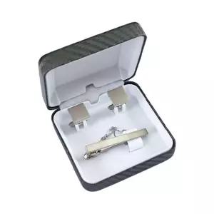 SASF23003 SC 넥타이핀 커프스버튼 수트 악세사리 세트_실버무광 넥타이삔 남성패션잡화 커프링크 남자 디