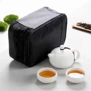 순수 티앤차 여행용 다도 다기세트 2인흰색 용다기 용세트 휴대용 고급 심플 화이트