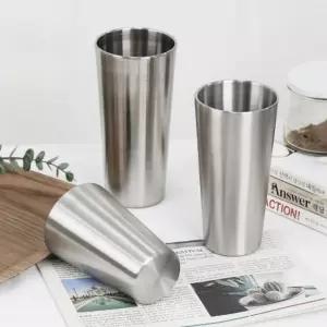 27종 심플 이중음료컵 민자 600ml스텐304 600ML 업소용 304