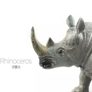 유아 리얼 관찰 코뿔소 동물 모형 완구 미니어처 장난감 소프트 피규어 어린이집 교육용 역할 놀이 미니어