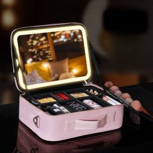 LED 메이크업 박스 거울 USB led조명 욕실 벽걸이형 보석 가용