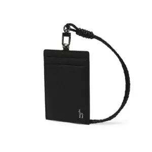 [헤지스](센텀시티점)[BASIC] 블랙 솔리드 목걸이형 카드홀더 HJHO6E605BK