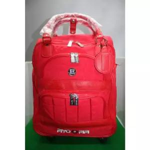 키플링원단사용 휠캐리어 여행용겸 보스톤백 레드색상