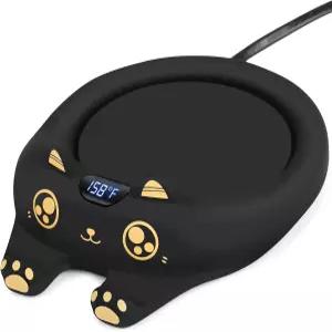 푸시 머그 워머 책상용 커피 자동 차단 3가지 온도 설정이 가능한 컵 차 물 우유 및 코코아용 전기 음료