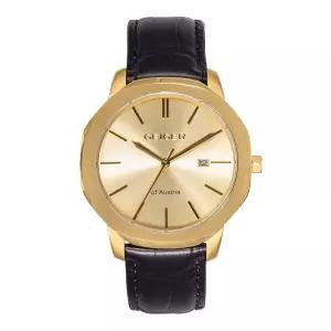 가이거(GEIGER) 클래식 남성 레더 워치 GE1263GDBK_M