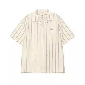 매장정품 리 LEE 스트라이프 린넨 반팔 셔츠 아이보리 LE2502SS10IV 142643