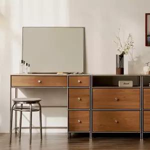 헤이몰리 헤이즈 미드센츄리 모듈 거울 800 서랍 화장대 + 600 서랍장 세트