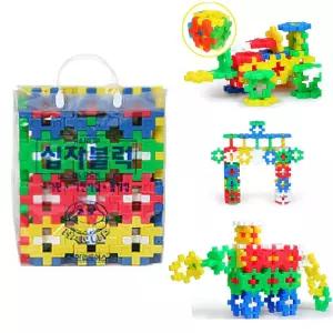 소근육 지능발달 창의 상상만들기 십자블록 어린이선물 가정보육 공간인지력 CQ