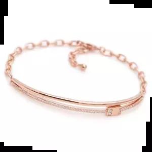 패션팔찌 GP 큐빅 뱅글 체인 로즈골드 패션 팔찌 14K