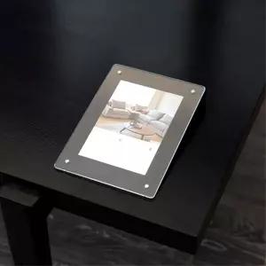 국내산 테이블용 A6 자석식 아크릴 꽂이 철제 POP 비치용 매장 카페 세미나 홍보