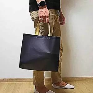 부직포 쇼핑백 다용도 네이비 소형 휴대용 장바구니