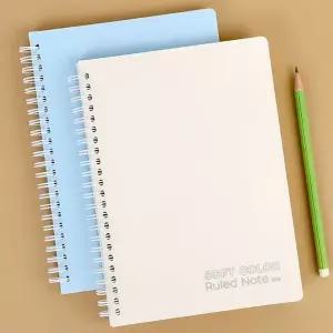 깔끔한 A5 스프링 노트 연습장 4P 랜덤 공책 학습용