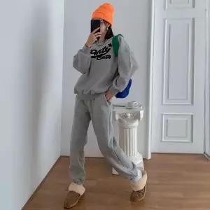 [하프클럽/]빅사이즈 512 부클자수기모바지세트 DKDQ339