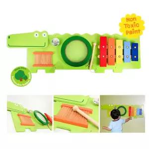 창의력발달 벽걸이교구 악어모양 놀이학습기 촉감발달 교육놀이 소프트촉감