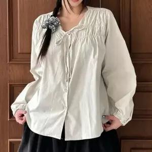 [하프클럽/셀러허브_여성트랜드패션]빅사이즈 512 콤마면밴드블라우스 DLTT62