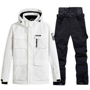 남성 스키 재킷 및 바지 세트 방수 스노우슈트 방풍 겨울 야외 스키복