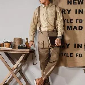 작업복 멜빵 바지 남자 캐주얼 멜빵바지 배달복