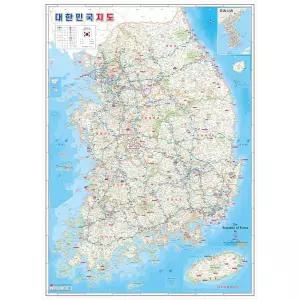 대한민국지도 코팅 - 우리나라 전국 도로 여행 전도 대한민국전도