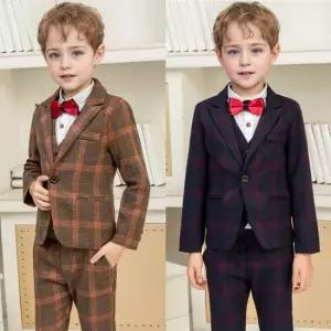 베키 싱글버튼 글렌체크 정장 턱시도 풀세트(자켓