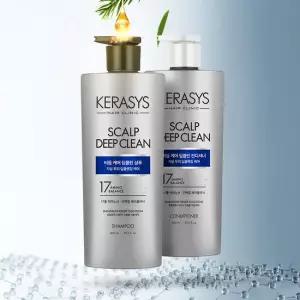 케라시스 단백질 비듬케어 딥클린 쿨링 600ml 샴푸 1개 + 컨디셔너 1개