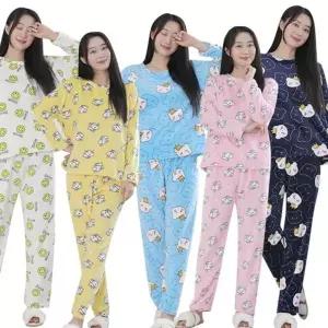 [FWP] 잠옷 파자마 겨울 극세사 홈웨어 세트 임부 수면 긴팔 빅사이즈 가족 커플